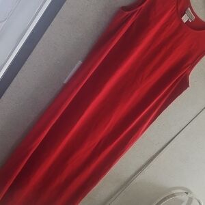 Coldwater Creek Bold Red Sleeveless Maxi Dress